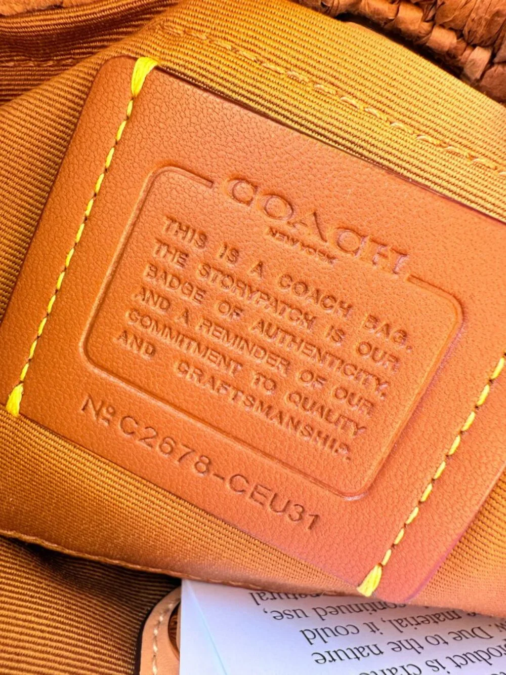 coach City Mini Tote Bag With Gingham Print ceu31